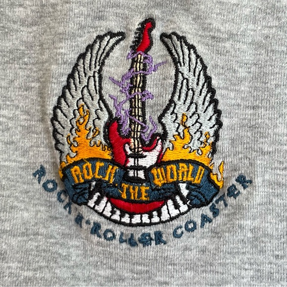DISNEY Rock n Roller Coaster vintage tank top rock the world 90s embroidery - Picture 2 of 8